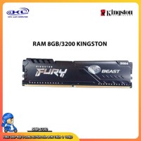 Ram Kingston Fury Beast Black 8GB 3200MHz DDR4