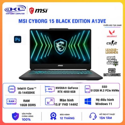 Laptop MSI Gaming Cyborg 15 Black Edition A13VE (2410VN) Laptop MSI Gaming Cyborg 15 Black Edition A13VE (2410VN)