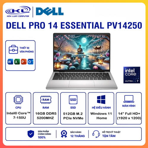 LAPTOP DELL PRO 14 ESSENTIAL PV14250 LAPTOP DELL PRO 14 ESSENTIAL PV14250