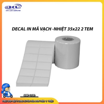 Giấy in mã vạch 2 tem 35×22 mm