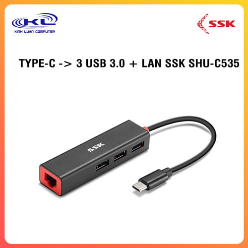Type-C -> 3 USB 3.0 + LAN SSK SHU-C535 Type-C -> 3 USB 3.0 + LAN SSK SHU-C535