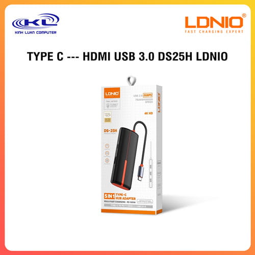 TYPE-C -> USB + HDMI + PD100W LDNIO DS-25H TYPE-C -> USB + HDMI + PD100W LDNIO DS-25H