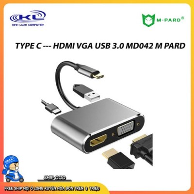 TYPE C --- HDMI VGA USB 3.0 MD042 M PARD