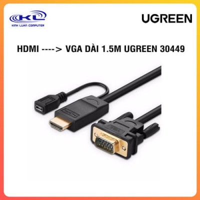 HDMI -- VGA + NGUỒN USB UGREEN MM101 30449