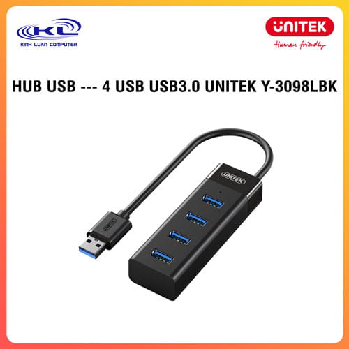 Hub ---> 4 USB3.0 UNITEK Y-3098LBK Hub ---> 4 USB3.0 UNITEK Y-3098LBK